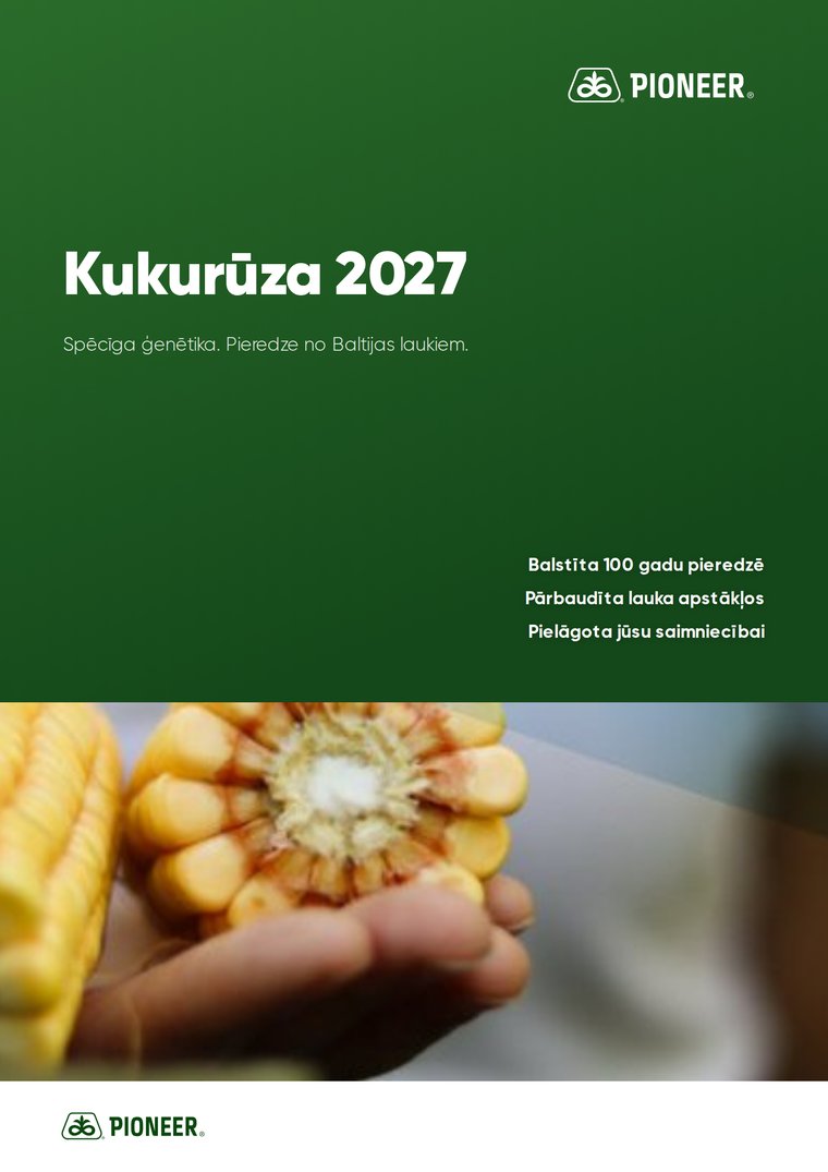 Pioneer kukurūzas brošūras 2027 vāks